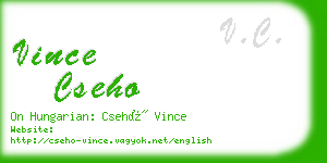 vince cseho business card